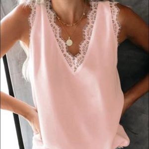 Pretty in Pink Lace Tank